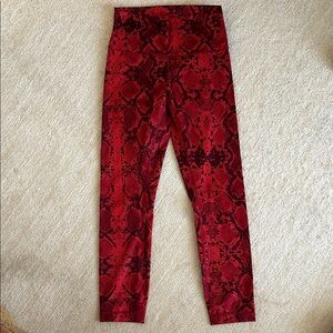 Lululemon Athletica Red Patterned Leggings